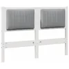 Image de vidaXL TÃªte de lit capitonnÃ©e Blanc 120 cm Bois de pin massif et tissu