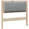 Image de vidaXL TÃªte de lit capitonnÃ©e Marron 90 cm Bois de pin massif et tissu