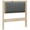 Image de vidaXL TÃªte de lit capitonnÃ©e Marron 75 cm Bois de pin massif et tissu