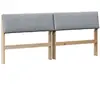 Image de vidaXL TÃªte de lit capitonnÃ©e Gris clair 180 cm Pin massif