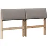Image de vidaXL TÃªte de lit capitonnÃ©e Taupe 150 cm Pin massif