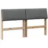 Image de vidaXL TÃªte de lit capitonnÃ©e Gris foncÃ© 140 cm Pin massif