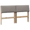 Image de vidaXL TÃªte de lit capitonnÃ©e Taupe 140 cm Pin massif