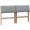 Image de vidaXL TÃªte de lit capitonnÃ©e Gris clair 135 cm Pin massif
