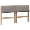 Image de vidaXL TÃªte de lit capitonnÃ©e Taupe 135 cm Pin massif