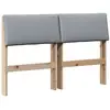Image de vidaXL TÃªte de lit capitonnÃ©e Gris clair 120 cm Pin massif
