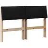 Image de vidaXL TÃªte de lit capitonnÃ©e Noir 120 cm Pin massif