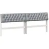 Image de vidaXL TÃªte de lit capitonnÃ©e Gris clair 200 cm Pin massif