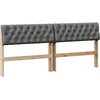 Image de vidaXL TÃªte de lit capitonnÃ©e Gris foncÃ© 180 cm Pin massif