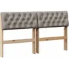 Image de vidaXL TÃªte de lit capitonnÃ©e Taupe 160 cm Pin massif