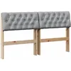 Image de vidaXL TÃªte de lit capitonnÃ©e Gris clair 150 cm Pin massif