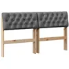 Image de vidaXL TÃªte de lit capitonnÃ©e Gris foncÃ© 150 cm Pin massif