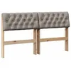 Image de vidaXL TÃªte de lit capitonnÃ©e Taupe 150 cm Pin massif