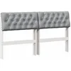 Image de vidaXL TÃªte de lit capitonnÃ©e Gris clair 150 cm Pin massif