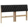 Image de vidaXL TÃªte de lit capitonnÃ©e Noir 140 cm Pin massif