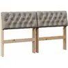 Image de vidaXL TÃªte de lit capitonnÃ©e Taupe 140 cm Pin massif