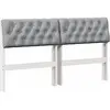 Image de vidaXL TÃªte de lit capitonnÃ©e Gris clair 140 cm Pin massif