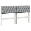 Image de vidaXL TÃªte de lit capitonnÃ©e Gris clair 135 cm Pin massif