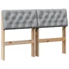 Image de vidaXL TÃªte de lit capitonnÃ©e Gris clair 120 cm Pin massif