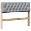 Image de vidaXL TÃªte de lit capitonnÃ©e Gris clair 100 cm Pin massif