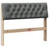 Image de vidaXL TÃªte de lit capitonnÃ©e Gris foncÃ© 100 cm Pin massif