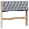 Image de vidaXL TÃªte de lit capitonnÃ©e Gris clair 90 cm Pin massif