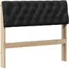 Image de vidaXL TÃªte de lit capitonnÃ©e Noir 90 cm Pin massif