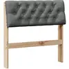 Image de vidaXL TÃªte de lit capitonnÃ©e Gris foncÃ© 80 cm Pin massif