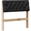 Image de vidaXL TÃªte de lit capitonnÃ©e Noir 75 cm Pin massif