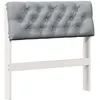 Image de vidaXL TÃªte de lit capitonnÃ©e Gris clair 75 cm Pin massif