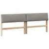Image de vidaXL TÃªte de lit capitonnÃ©e Taupe 200 cm Pin massif
