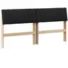 Image de vidaXL TÃªte de lit capitonnÃ©e Noir 160 cm Pin massif