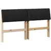 Image de vidaXL TÃªte de lit capitonnÃ©e Noir 135 cm Pin massif