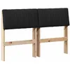 Image de vidaXL TÃªte de lit capitonnÃ©e Noir 120 cm Pin massif