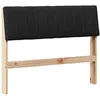 Image de vidaXL TÃªte de lit capitonnÃ©e Noir 100 cm Pin massif