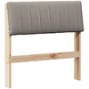 Image de vidaXL TÃªte de lit capitonnÃ©e Taupe 80 cm Pin massif