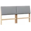 Image de vidaXL TÃªte de lit capitonnÃ©e Gris clair 200 cm Pin massif
