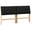 Image de vidaXL TÃªte de lit capitonnÃ©e Noir 200 cm Pin massif