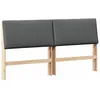 Image de vidaXL TÃªte de lit capitonnÃ©e Gris foncÃ© 180 cm Pin massif