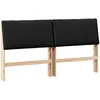 Image de vidaXL TÃªte de lit capitonnÃ©e Noir 180 cm Pin massif