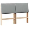 Image de vidaXL TÃªte de lit capitonnÃ©e Gris clair 160 cm Pin massif