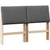 Image de vidaXL TÃªte de lit capitonnÃ©e Gris foncÃ© 160 cm Pin massif
