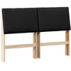 Image de vidaXL TÃªte de lit capitonnÃ©e Noir 150 cm Pin massif