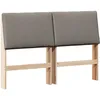 Image de vidaXL TÃªte de lit capitonnÃ©e Taupe 150 cm Pin massif