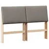Image de vidaXL TÃªte de lit capitonnÃ©e Taupe 140 cm Pin massif