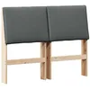 Image de vidaXL TÃªte de lit capitonnÃ©e Gris foncÃ© 135 cm Pin massif