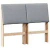 Image de vidaXL TÃªte de lit capitonnÃ©e Gris clair 120 cm Pin massif
