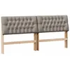 Image de vidaXL TÃªte de lit capitonnÃ©e Taupe 200 cm Pin massif
