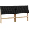 Image de vidaXL TÃªte de lit capitonnÃ©e Noir 180 cm Pin massif