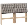 Image de vidaXL TÃªte de lit capitonnÃ©e Taupe 150 cm Pin massif